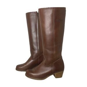 L.L. Bean Women's Tall Brown Leather Heeled Boots